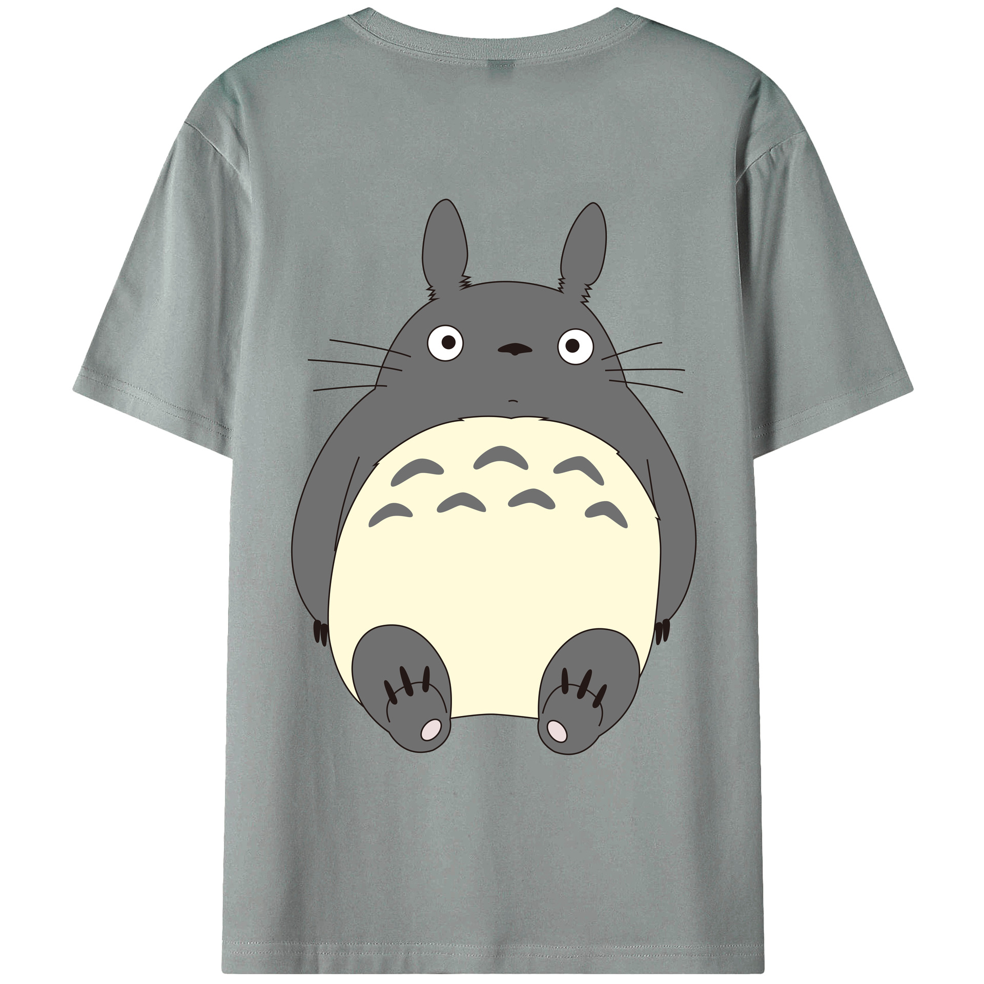 （画像用） となりのトトロ 草壁メイ 草壁サツキ My Neighbor Totoro Satsuki Kusakabe Mei Kusakabe 綿100％ メンズ半袖Tシャツ（バックプリント） 通気性